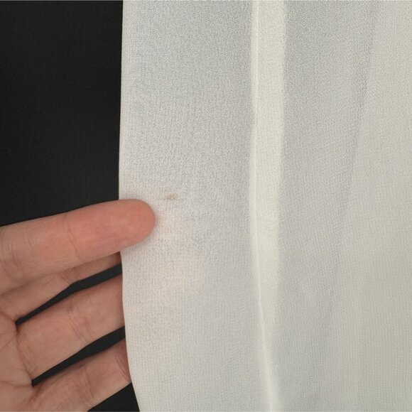 Linea Donatella Women's Sheer Babydoll Lingerie L Ivory Lace Trim Chemise - Picture 8 of 9